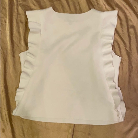 White ruffled top-Saks Fifth Avenue - Picture 3 of 5
